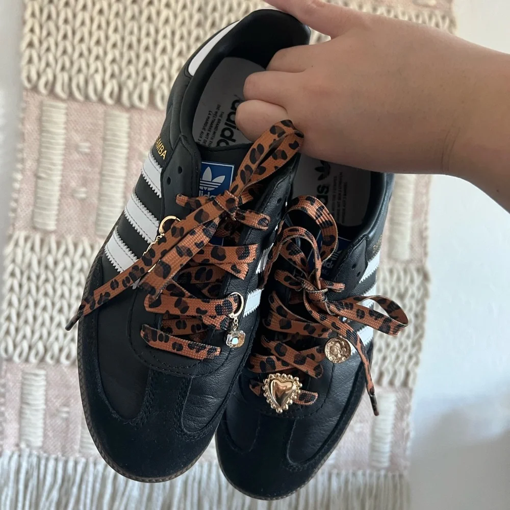 Leopard print lace leather adidas sambas - Picture 2 of 5